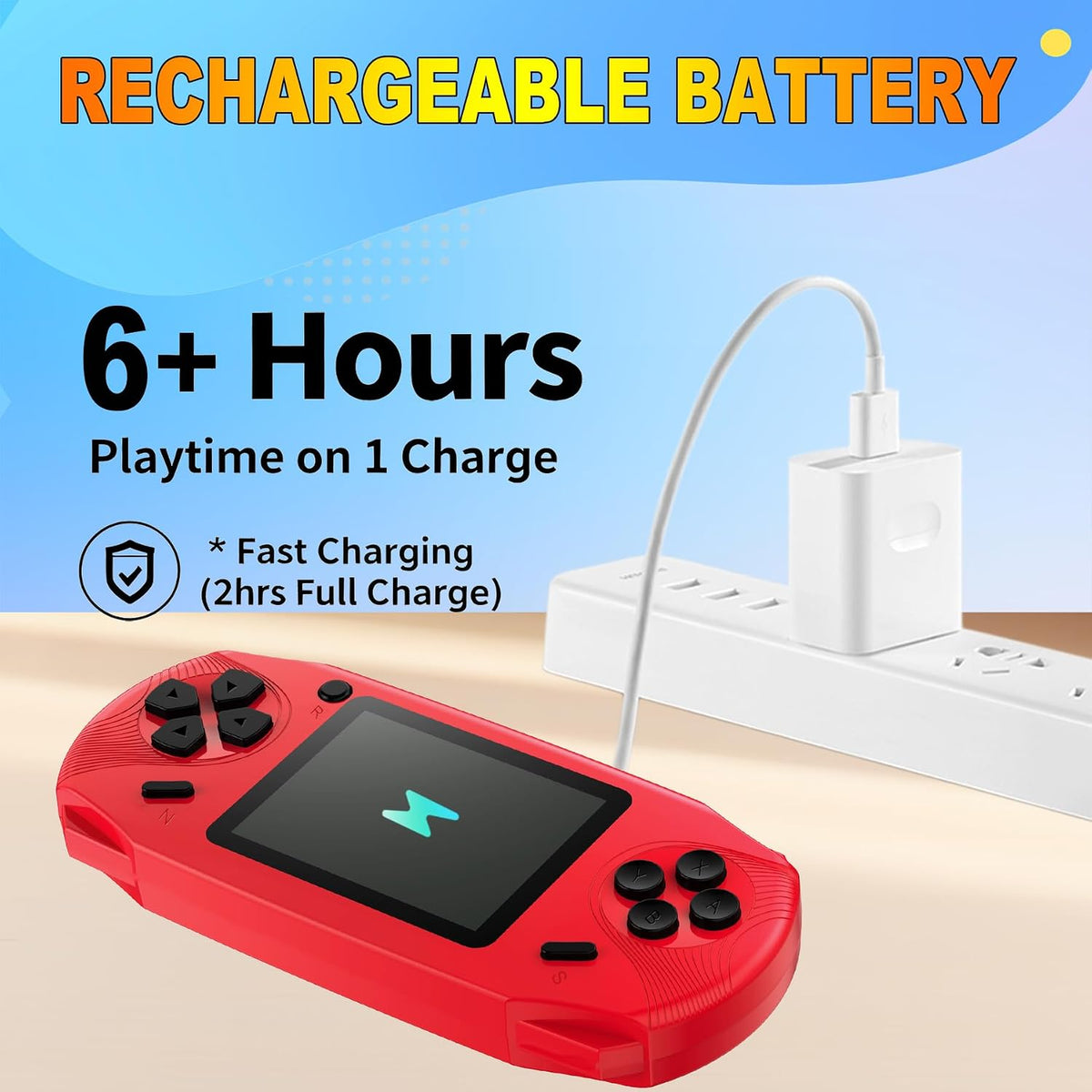 Beijue 16 Bit Handheld Games for Kids Preloaded 220 Retro Video Games - Red - image 4