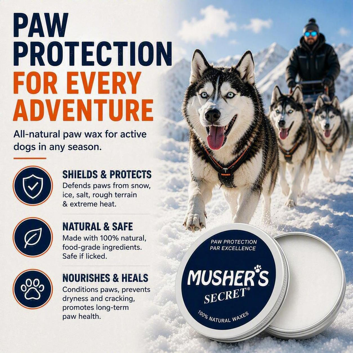 Musher’s Secret Paw Wax, 60 Grams – Essentials for Dogs - image 4