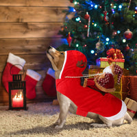Santa Dog Costume, Dog Christmas Outfit, Riding Pet Costume - RedBrown Santa Claus / S(Neck:10.2-11.8" Chest:13-18.5") - image 3