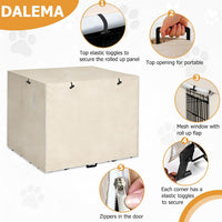 Dog Kennel Cover, Dog Crate Cover 48 Inch for Wire Dog Cages - 42.0"L x 28.0"W x 30.0"H / Beige - image 3