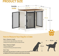 Hzuaneri 27.2 inch wood dog crate furniture with sliding barn door - view 2