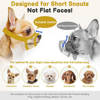 Mesh Muzzle for Short Snout and Small Medium Dogs Anti-Biting – Essentials for Dogs - Black / XXS [Snout Cir: 4-4.75"] - image 3