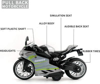 CYYSFIVQZ red 1:12 die cast motorcycle toy with lights, sounds and pull back motor - view 11