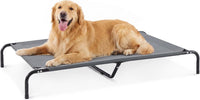 Love's cabin Elevated Cooling Dog Bed for Large Dogs - Grey / 56.5" X 35.5" X 8"