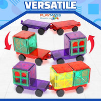 Playmags Large Magnetic Figures Community Set of 15 Pieces - 4. Add-On 4-Piece Car Set - image 3