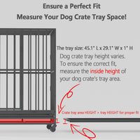 Dog Crate Tray Replacement - 45.1"L x 29.1"W x 1.0"H - image 2