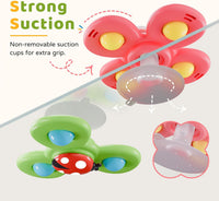 LiKee Strong Suction Cup Fidget Rotating Sensory Bath Toys for Baby - Insect-1 - image 2