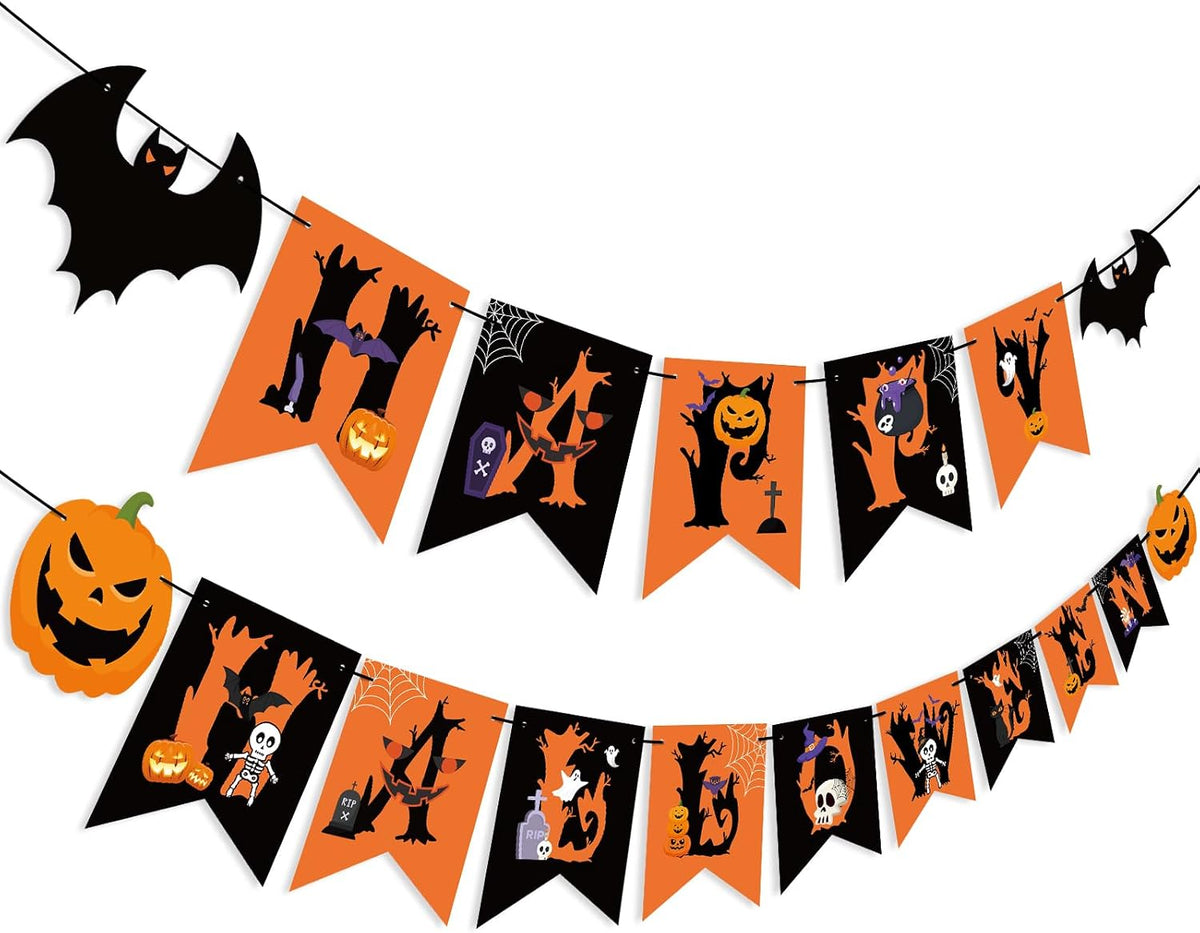 Hxezoc fire truck happy birthday banner with 14 paper flags and 2 fire engine flags
