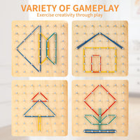 HEELWIRE Wooden Geoboard, Montessori Toy - 6*6*0.6 in - image 2