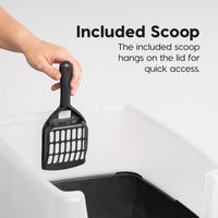 IRIS USA High Sided Cat Litter Box, Scatter Shield - Large / Black - image 4