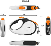 TUG Original Retractable Dog Leash - White/Orange / Small - image 3