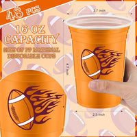 Norme 48 Pcs Checkered Flag Plastic Cups - Football - image 3