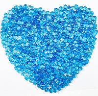 0.88LB Blue Fish Tank Gravel Aquarium Glass Stones Sea Glass Pebbles Aquarium Gravel Rocks Fish Tank Rocks, Beads Pebbles Rock Sand Glass Gems Stones for Vase Filler Fish Turtle Tank Decoration