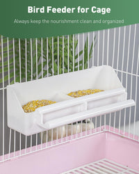 Pawfly 2 Pack Bird Feeder for Cage Hanging Plastic Feeder with Hooks - 1 PC - image 4