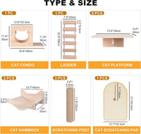 PETKABOO Cat Wall Shelves Cat Wall Furniture with Condo, Hammock - image 4
