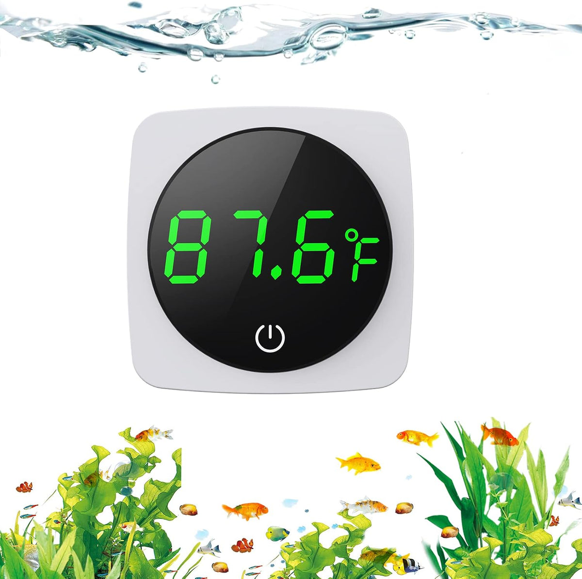 PAIZOO Aquarium Thermometer, LED Digital Fish Tank Thermometer