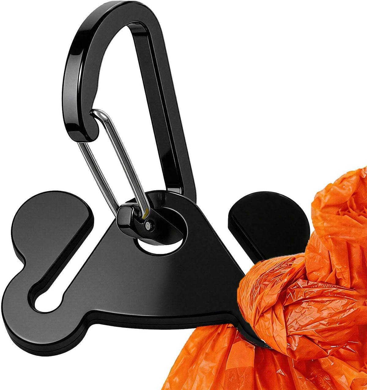 Dog Poop Bag Holder Leash Dogs Waste Bag Clip Dispenser Plastic - 1 Count (Pack of 1) / Black