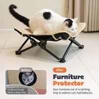 PETKARAY Foldable Cat Hammock Bed - Sisal Beige / Elevated Hammock - image 4