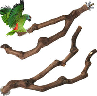 PINVNBY 3 Sizes Natural Parrot Perch Grape Wood Bird Stand Pole - 9.8in