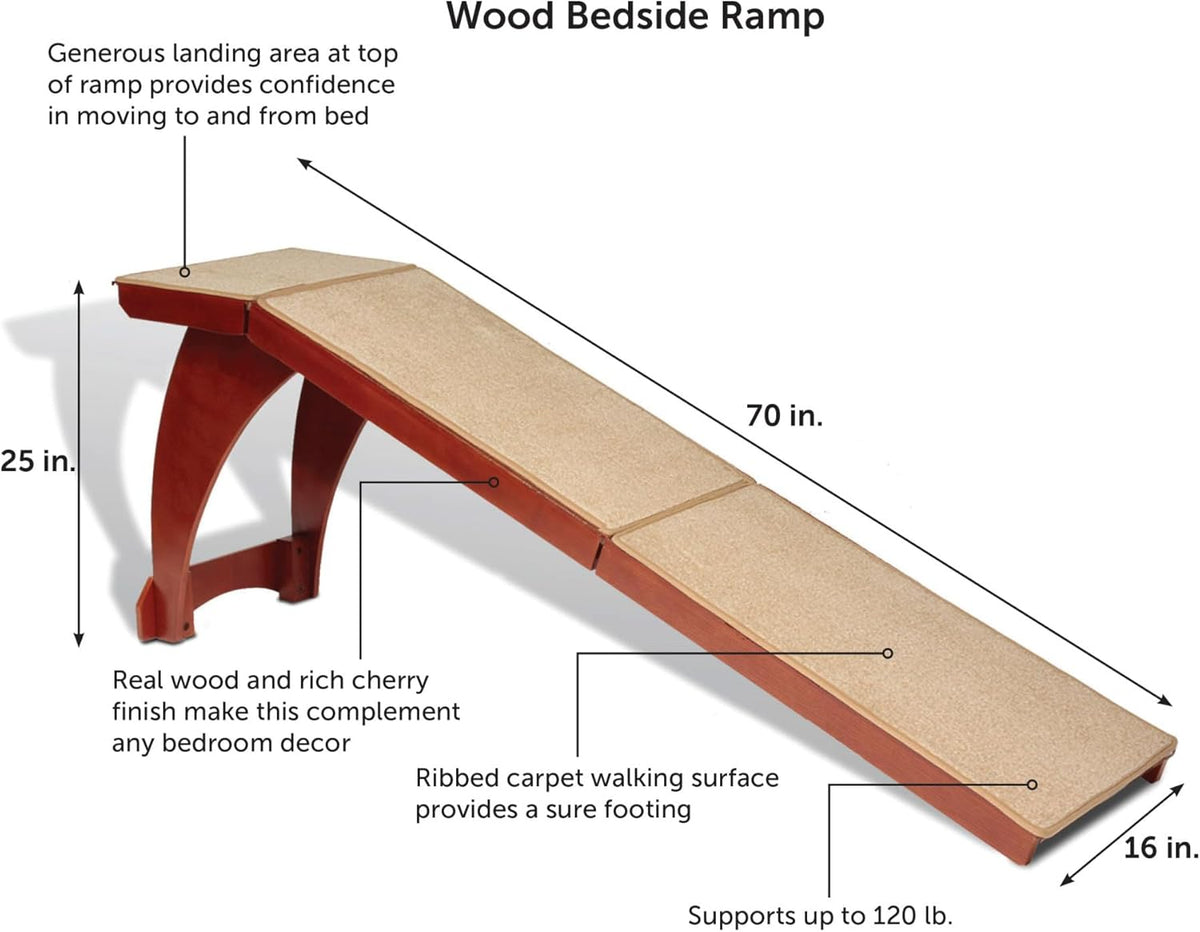PetSafe CozyUp Bed Ramp, Supports Pets Back & Joints - Cherry / Ramp - image 3