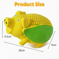 3-Pack Squeaky Pig Dog Toys - Vegetable - image 2