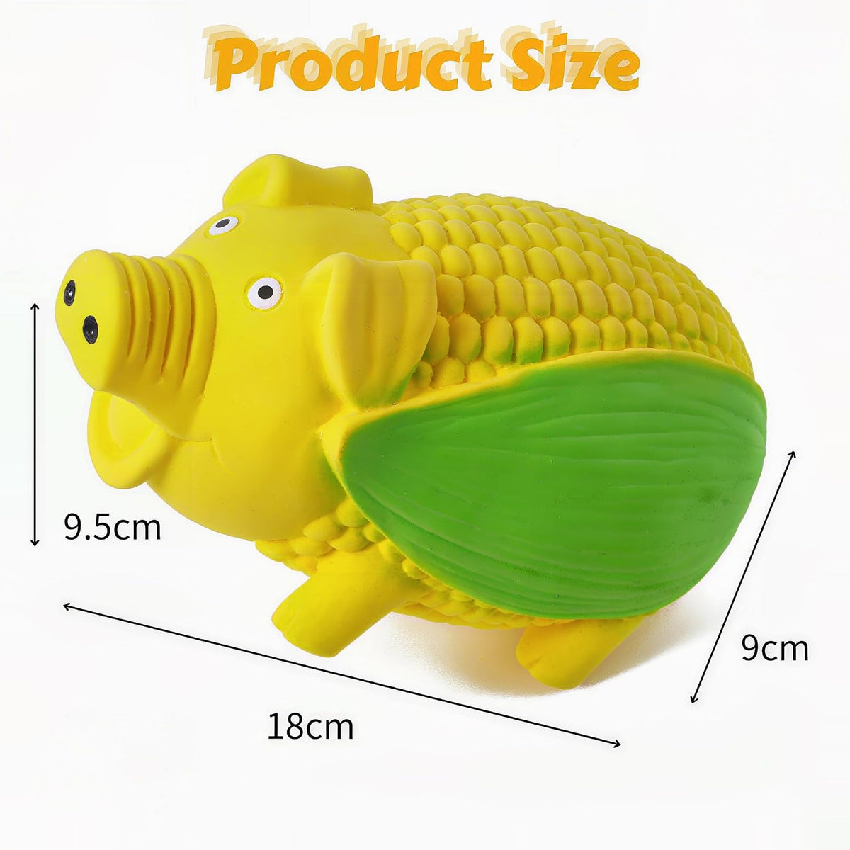 3-Pack Squeaky Pig Dog Toys - Vegetable - image 2