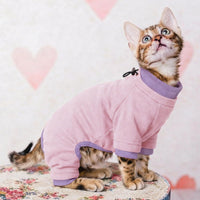 Sticky Hair Cat Clothes, Prevent Loss Pajamas - XX-Large / LightPink - image 4