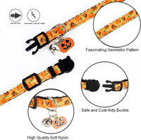 Yizepet Cat Collars with Bells, Breakaway Kitten Collar - Halloween - image 3