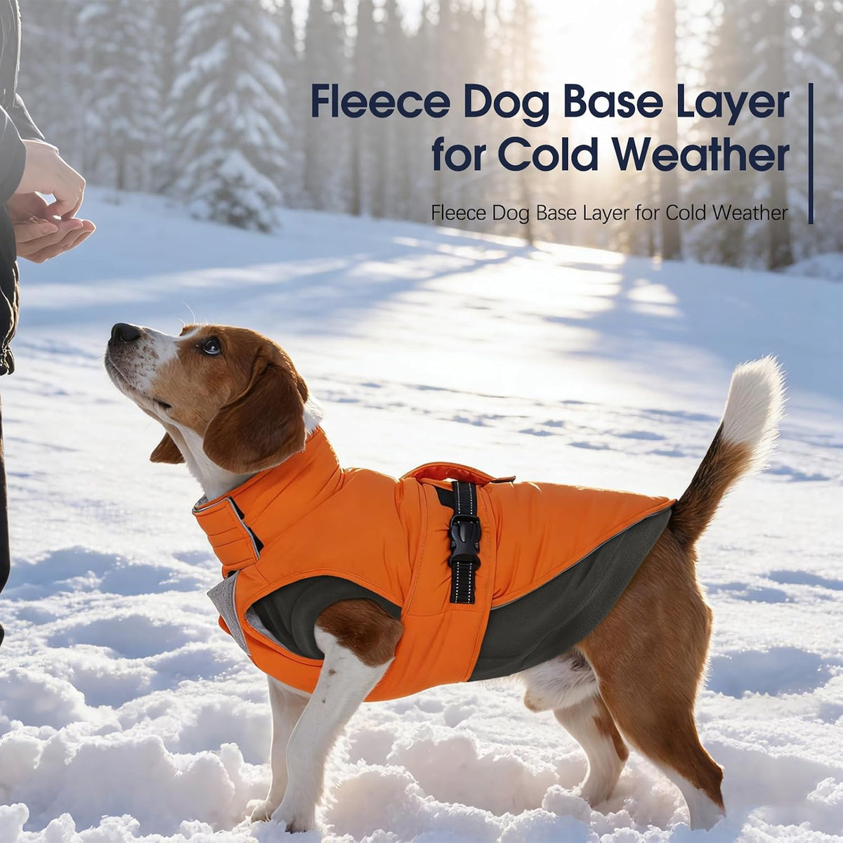 2 Pack 3XL Fleece Dog Sweater for Labrador, Leash Hole - Dark Grey & Light Grey / XX-Large(Chest Girth: 22.4") - image 4