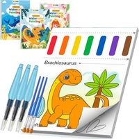 TECJOE 3 Pack Paint with Water Books - Sea & Princess & Dinosaur
