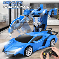 Transform Remote Control Car Toys for Boys 4-6 - Blue - image 3