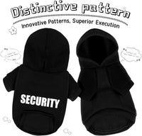 Wine red polycotton Chihuahua dog hoodie with Security print and leash hole - view 2
