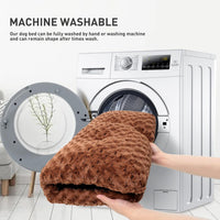 KSIIA Washable Dog Bed Medium Size Dog Crate Bed Plush Pet Mat - Brown / 41.0"L x 27.0"W x 4.0"Th - image 2