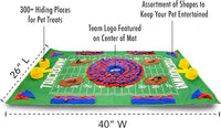 NFL Buffalo Bills Dog Snuffle Mat – Interactive Pet Slow Feeder, Football Field Design Food Puzzle Toy for Dogs & Cats, Foraging Activity Mat for Smarter Feeding