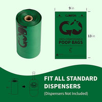Certified 100% Compostable Poop Bags for Dogs, 270 Count Guaranteed Leak Proof and 18 Microns Extra Thick Dog Waste Bag, 18 Rolls of Plant Based Doggie Poop Bag, No Scented with ASTM D6400 & EN13432