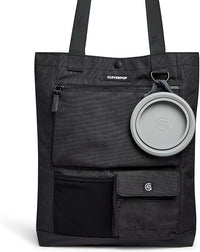 Park Pack 2-Piece Set Dog Gear Tote – Dog Travel Bag with 8 Pockets, Treat Pouch, Poop Bag Dispenser, Quick-Dry Ball Pocket, Collapsible Bowl, Perfect for Walks & Park Trips, Graphite