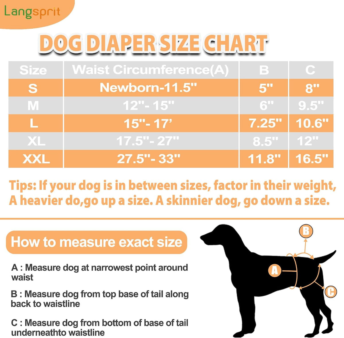 Langsprit Washable Female Dog Diapers - Medium / Dogs - image 3