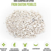 Skoon All Natural Cat Litter (1 Bag) - Original - Lightweight, Low Tracking, Non-Clumping Diatom Pebbles Absorb, Lock, and Seal Waste for Best Odor Control