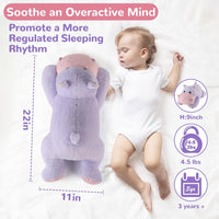 meowtastic Dog Weighted Stuffed Animals, Plush Pillow for Kids – Fun for Kids & Family - Purple Hippo / Medium / Hippopotamus - image 4
