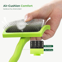 Pecute Slicker Brush for Dogs & Pet Comb, Professional Grooming Dog Brush for Goldendoodles, Poodles, Labradoodles, with Extra Long Soft Pins to Effectively Remove Tangles, Knots and Mats, 2PCS