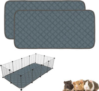 4 Pack Guinea Pig Cage Liners Washable Guinea Pig Bedding Reusable - Dark Grey / 48" x 24" (2 Pack)