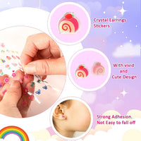 AUGSUN 240 Pcs Halloween Stick on Earrings for Little Girls – Fun for Kids & Family - Mixed styles - image 3