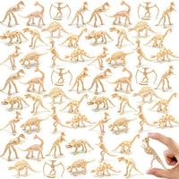Qiuttnqn dinosaur fossil skeletons, 60 plastic dino bone figures in 12 styles
