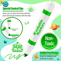 Janlaugh washable markers bulk pack of 24 broad line markers with conical tips - view 28
