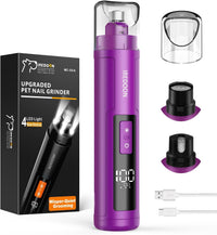Dog Nail Grinder with 4 LED Lights - Purple