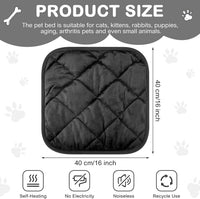 4 Pack Self Heating Cat Pad Self Warming Dog Mat - 16 x 16 Inch / Black - image 2