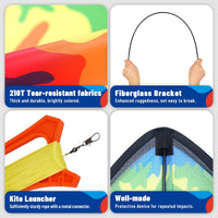 SGftre Complete Kite with Handle, Line & Accessories - 1 / Colored Shark - image 2