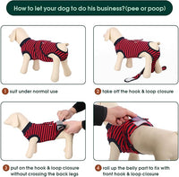 Kuoser Recovery Suit for Dogs Cats After Surgery, Professional Pet Recovery Shirt Dog Abdominal Wounds Bandages, Substitute E-Collar & Cone,Prevent Licking Dog Onesies Pet Surgery Recovery Suit