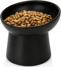 YauYik Small Raised Cat Bowls - BLACK-1 PC