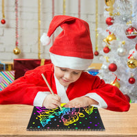 ZMLM Scratch Paper Art-Crafts Gift: 2 Pack Rainbow Notebooks Supplies - Red - image 4
